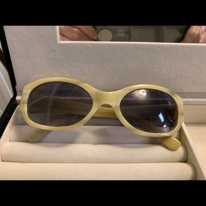 A J Morgan Bone color Oval 56-20 Sunglasses